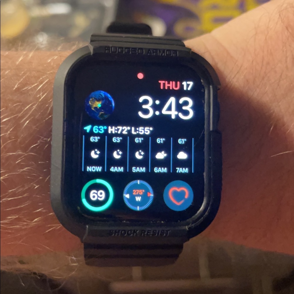 Apple Watch Series 5 GPS, 44mm Space Gray Aluminum Case with Black Sport Band
